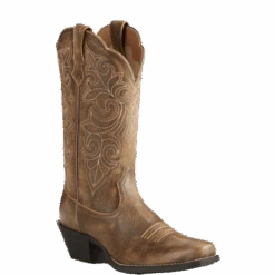 Ariat Ladies Round Up Square Toe Vintage Bomber Brown Boots 10021620
