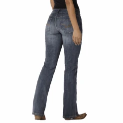 Wrangler Ladies Mid Rise AH Wash Denim Bootcut Jeans 09MWZAH