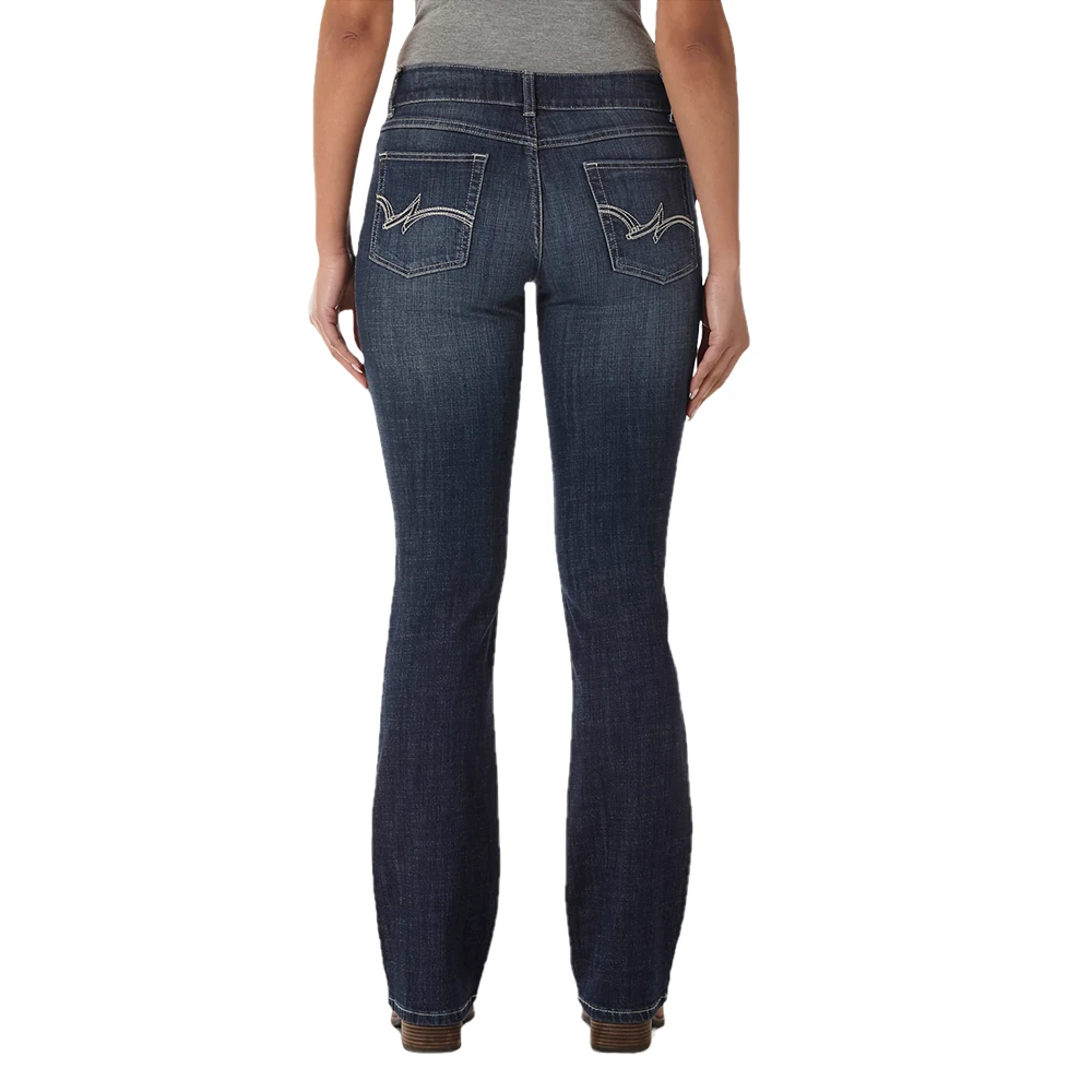 Wrangler® Ladies Bootcut Dark Do Wash Denim Jeans 09MWZDO 1 Wrangler® Ladies Bootcut Dark Do Wash Denim Jeans 09MWZDO