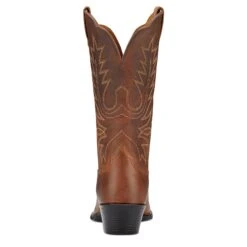 Ariat Ladies Heritage Western R Toe Boot Distressed Brown 10001021 -Wildwest Boot Store 10001021 heel
