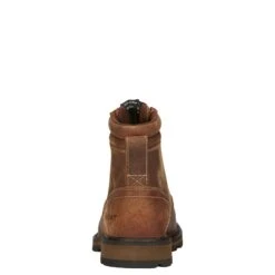 Ariat Men's Groundbreaker 6" Brown Lace-Up Soft Toe Work Boots 10016256 -Wildwest Boot Store 10016256 heel