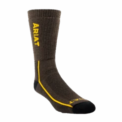 Ariat Work Unisex Heavyweight Merino Wool Steel Toe Crew Socks 10036485