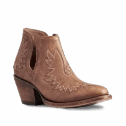 Ariat Ladies Dixon R Toe Naturally Distressed Brown Bootie 10038307