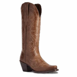 Ariat Ladies Heritage D Toe StretchFit Dark Tan Western Boots 10038313