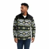 Ariat® Men's Lime Green Aztec Print 1/4 Zip Pullover 10041457