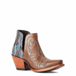 Ariat Ladies Dixon Chimayo New Mexico Fiery Tan Booties 10042579 -Wildwest Boot Store 10042579a