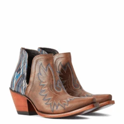 Ariat Ladies Dixon Chimayo New Mexico Fiery Tan Booties 10042579 -Wildwest Boot Store 10042579g