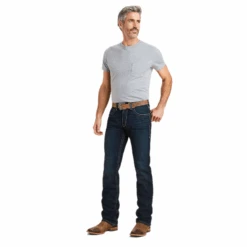 Ariat® Men's M5 Roadhouse Dark Wash Straight Leg Jeans 10043189 -Wildwest Boot Store 10043189c