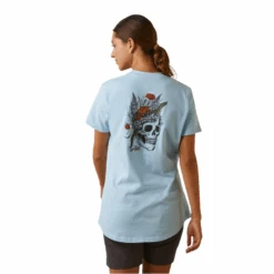 Ariat® Ladies Rebar Cotton Strong Roughneck Clearsky Graphic T-Shirt 10043848 -Wildwest Boot Store 10043848a