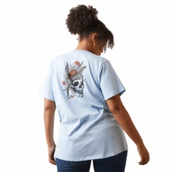 Ariat® Ladies Rebar Cotton Strong Roughneck Clearsky Graphic T-Shirt 10043848 -Wildwest Boot Store 10043848d