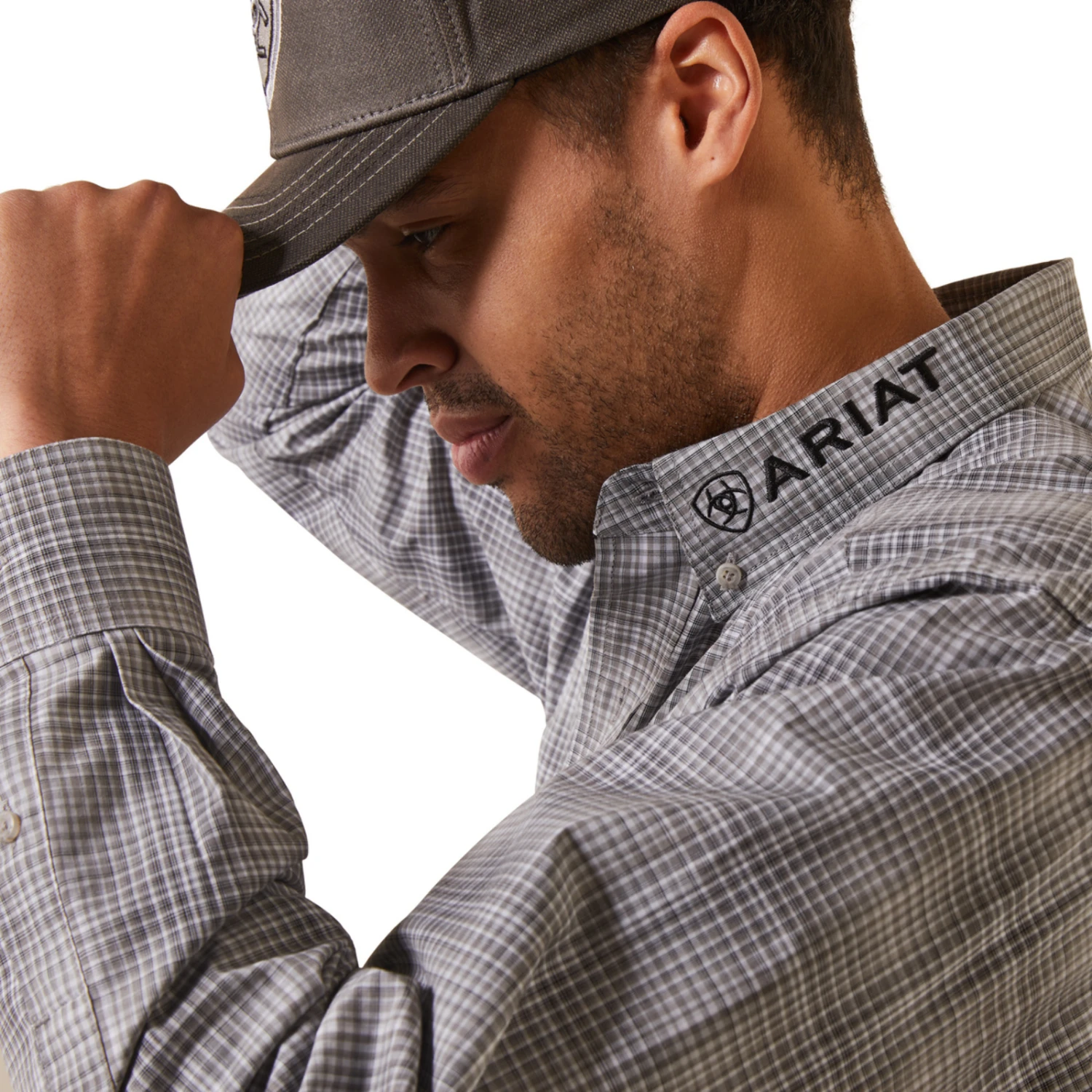 Ariat® Men's Classic Fit Team Houston Gray Button Down Shirt 10043873 3 Ariat® Men's Classic Fit Team Houston Gray Button Down Shirt 10043873 - Image 3