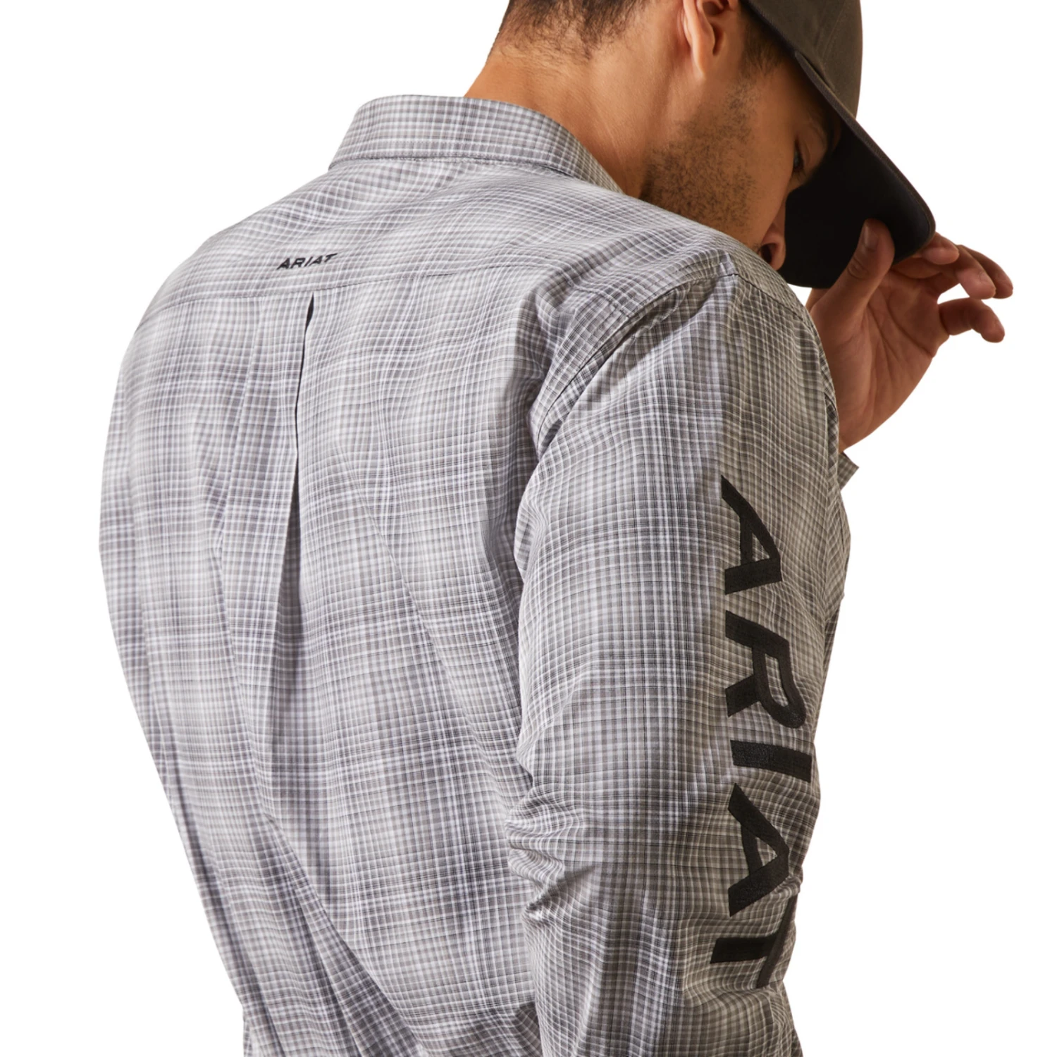 Ariat® Men's Classic Fit Team Houston Gray Button Down Shirt 10043873 4 Ariat® Men's Classic Fit Team Houston Gray Button Down Shirt 10043873 - Image 4