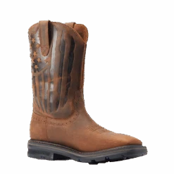 Ariat Men's Sierra Shock Patriot Brown Work Boots 10044505