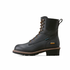 Ariat Men's Logger Shock Shield Black Waterproof Work Boots 10050842 -Wildwest Boot Store 10050842e