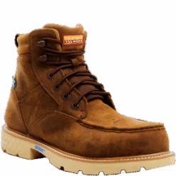 Twisted X Men's Waterproof Distressed Saddle Brown Work Boots MXCNW04