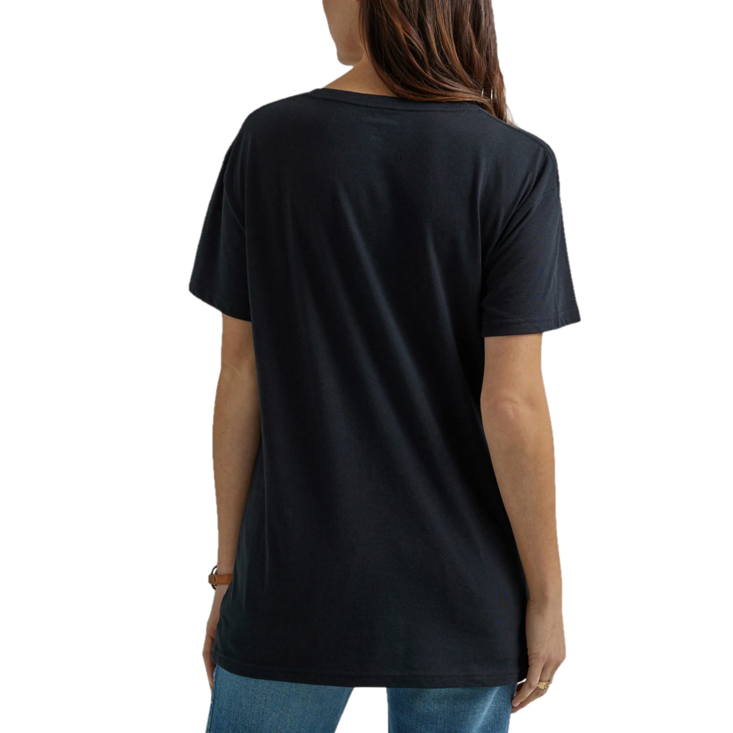 Wrangler Ladies Retro "Long Live Cowboys" Jet Black Boyfriend Tee 112344198 2 Wrangler Ladies Retro "Long Live Cowboys" Jet Black Boyfriend Tee 112344198 - Image 2