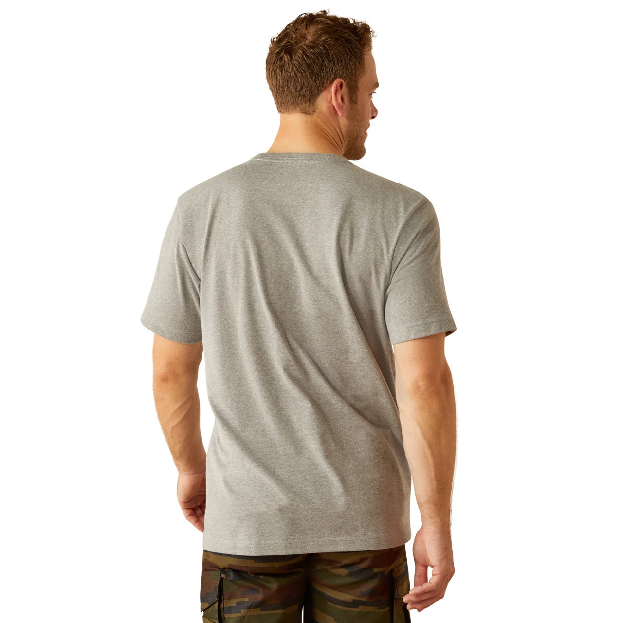 Ariat Men's Rebar Cotton Strong Standard Grey Heather T-Shirt 10054636 2 Ariat Men's Rebar Cotton Strong Standard Grey Heather T-Shirt 10054636 - Image 2