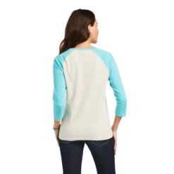 Ariat® Ladies R.E.A.L™ Shadow Logo White Swan & Amazonite T-shirt 10040620 -Wildwest Boot Store 1280 EqSWmxbLsnX01EYC