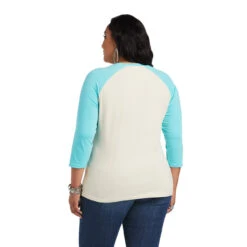 Ariat® Ladies R.E.A.L™ Shadow Logo White Swan & Amazonite T-shirt 10040620 -Wildwest Boot Store 1280 ICdzPOMr3x561UIo