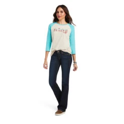 Ariat® Ladies R.E.A.L™ Shadow Logo White Swan & Amazonite T-shirt 10040620 -Wildwest Boot Store 1280 IhavARlUO2D53IVQ