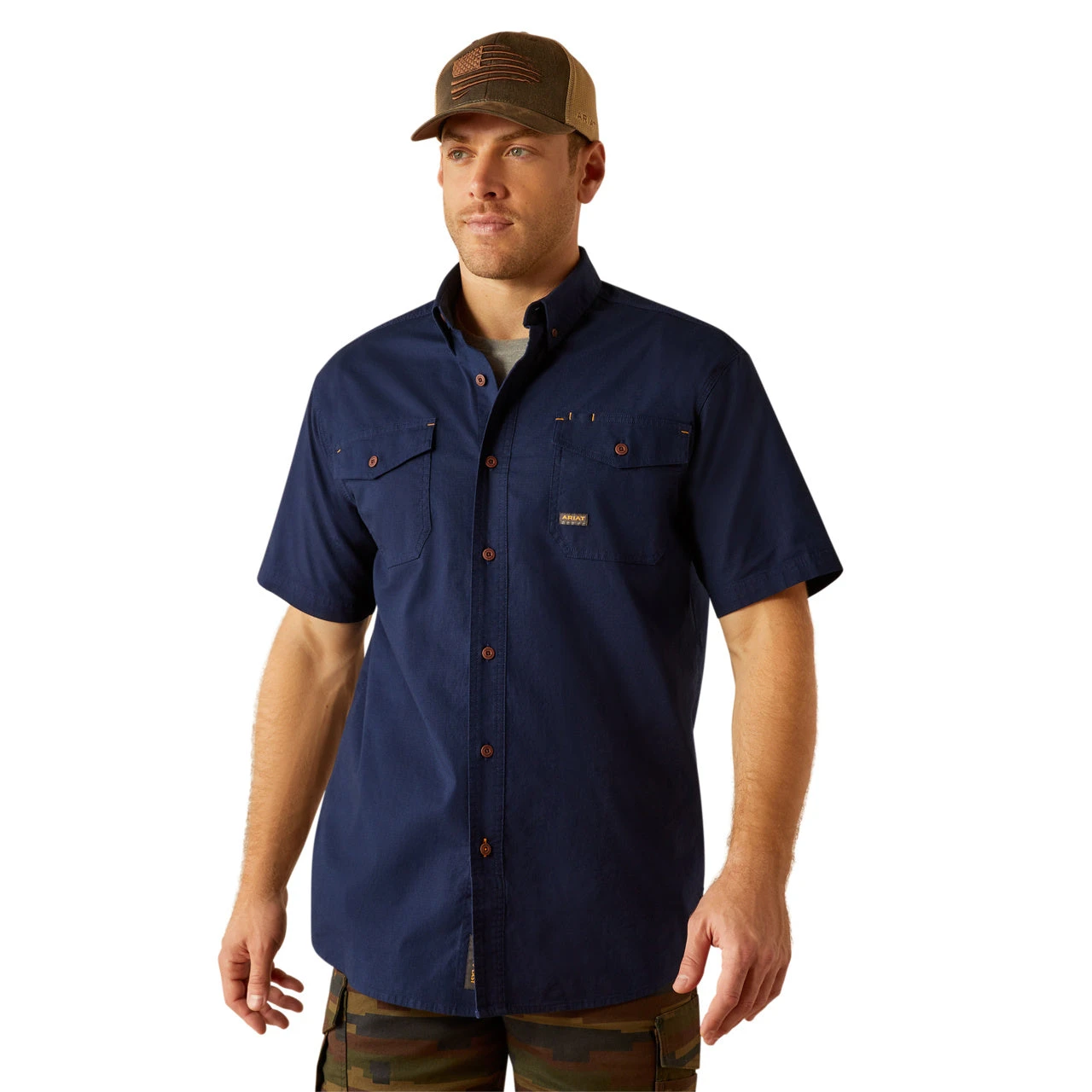 Ariat Men's Rebar Made Tough DuraStretch Work Shirt 10055263 1 Ariat Men's Rebar Made Tough DuraStretch Work Shirt 10055263