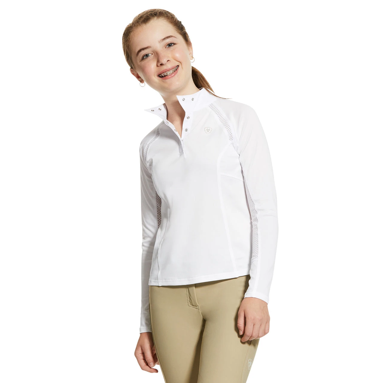 Ariat Girls Sunstopper 2.0 Show Shirt 10030445 1 Ariat Girls Sunstopper 2.0 Show Shirt 10030445