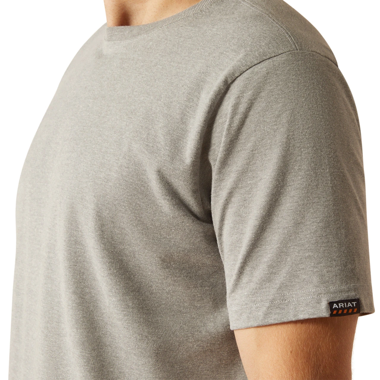 Ariat Men's Rebar Cotton Strong Standard Grey Heather T-Shirt 10054636 3 Ariat Men's Rebar Cotton Strong Standard Grey Heather T-Shirt 10054636 - Image 3