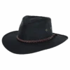 Outback Trading Grizzly Black Oilskin Hat 1486-BLK