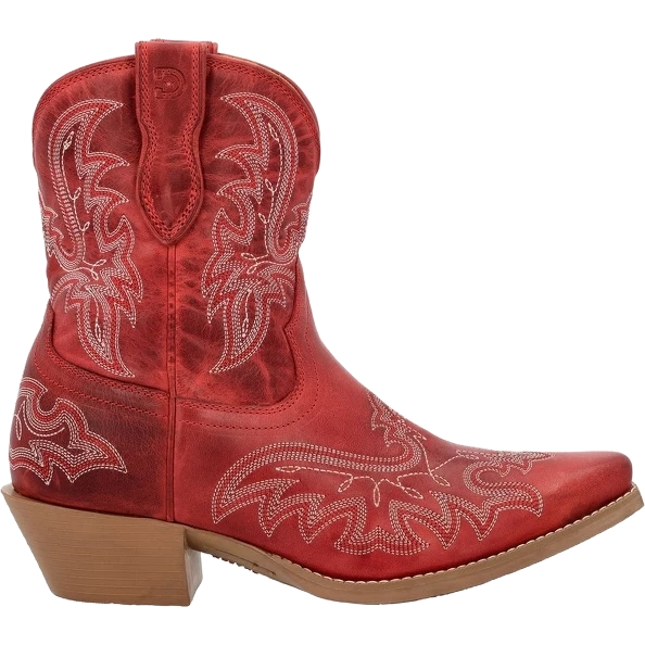Durango Ladies OTH 8" Crimson Red Western Bootie DRD0490 3 Durango Ladies OTH 8" Crimson Red Western Bootie DRD0490 - Image 3