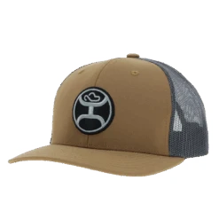Hooey Men's Primo 6 Panel Tan & Grey Trucker Cap 2346T-TNGY