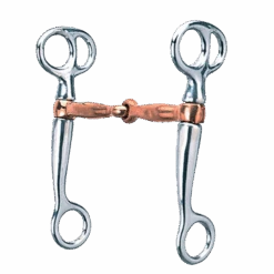 Weaver Tom Thumb Snaffle Copper Plated Mouth Bit 5"