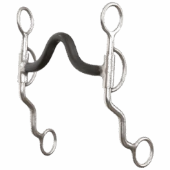 Reinsman Stage C Van Hargis Transition #5 Sweet Iron Solid Medium High Port Swivel Cheek Bit