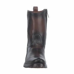 Cuadra Men's Chocolate Laser & Woven Zip Up Leather Boots CU942 -Wildwest Boot Store 2T53RS CHOCO res crust castano bota 07