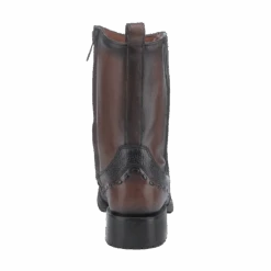 Cuadra Men's Chocolate Laser & Woven Zip Up Leather Boots CU942 -Wildwest Boot Store 2T53RS CHOCO res crust castano bota 19