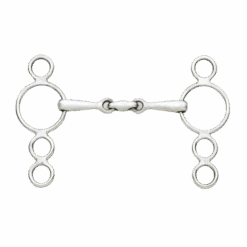 Centaur Stainless Steel Small Cheek 3-Ring Gag With Centaur Peanut 5"