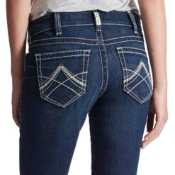 Ariat Ladies R.E.A.L Mid Rise Stretch Icon Straight Leg Jeans 10017216 -Wildwest Boot Store 57 4a9946a0 fc20 4e3b a17a fdc8396462cb