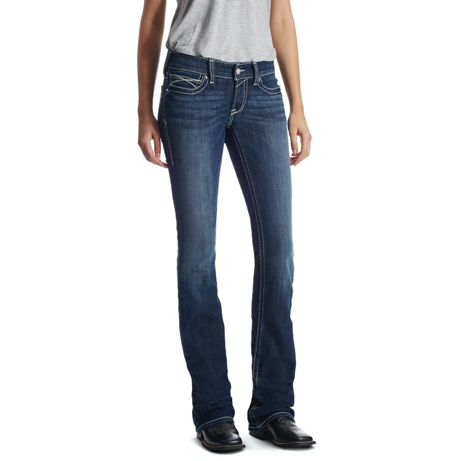 Ariat® Ladies R.E.A.L™ Low Rise Stretch Rosy Boot Cut Jeans 10018351 2 Ariat® Ladies R.E.A.L™ Low Rise Stretch Rosy Boot Cut Jeans 10018351 - Image 2