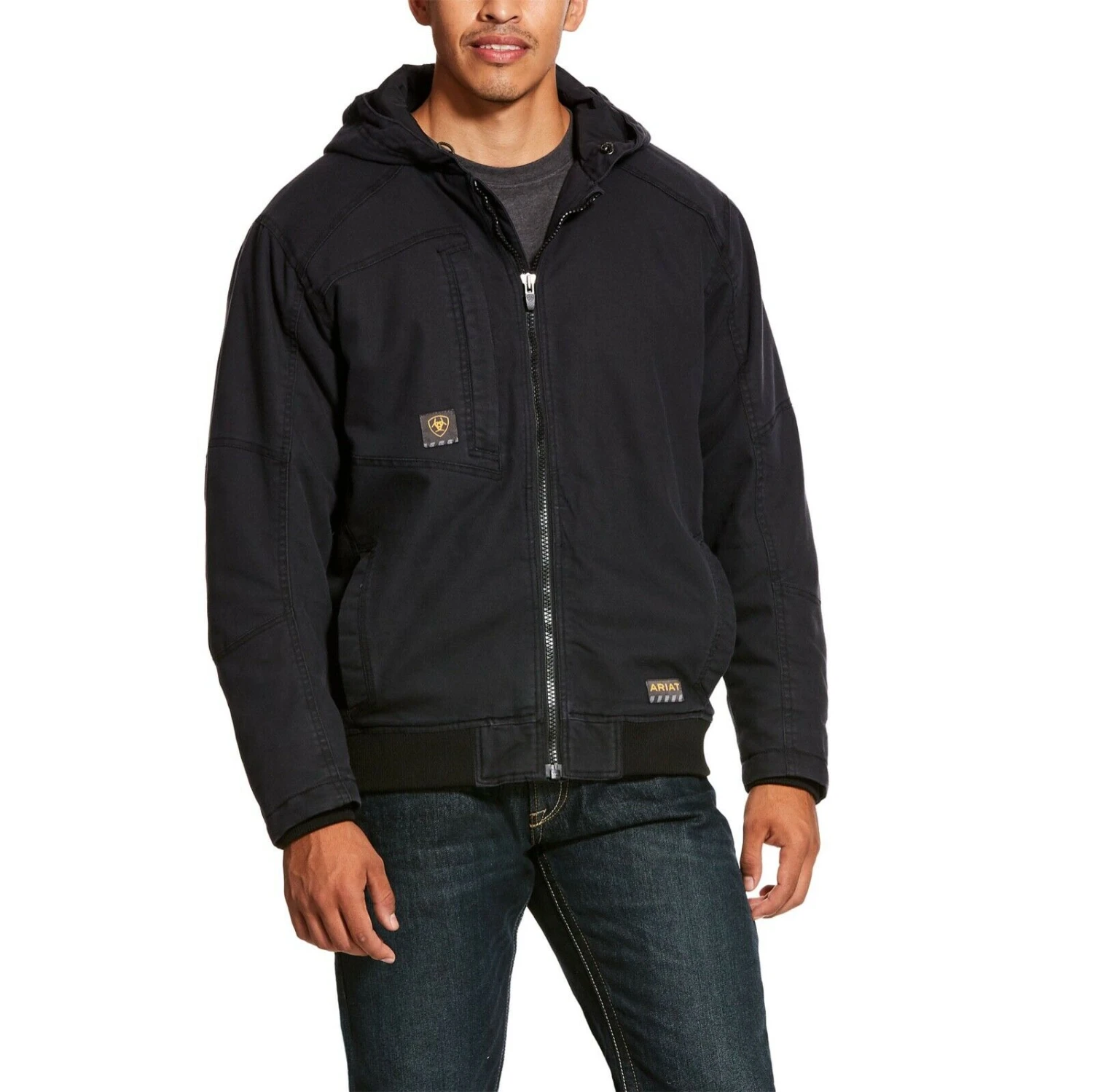 Ariat® Men's Rebar Washed DuraCanvas Black Insulated Jacket 10027852 1 Ariat® Men's Rebar Washed DuraCanvas Black Insulated Jacket 10027852