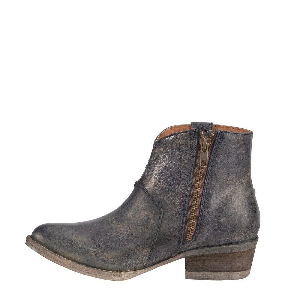 Circle G By Corral Ladies Blue Studded Star Inlay Booties Q5025 4 Circle G By Corral Ladies Blue Studded Star Inlay Booties Q5025 - Image 4