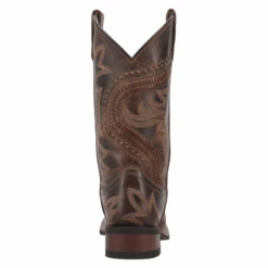 Laredo® Ladies Charli Square Toe Tan Pull On Western Boots 5893 -Wildwest Boot Store 5893b