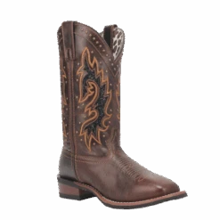 Laredo Ladies Lockhart Studded Brown Leather Boots 5944-BN97