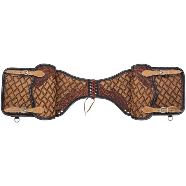 Tough 1 Basket Tooled Saddle Bag 4 Tough 1 Basket Tooled Saddle Bag - Image 4