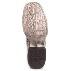 Corral Boots Corral Ladies Eliza White Glitter Inlay & Crystals Wedding Boot A3397 -Wildwest Boot Store 88215 corral womens boots a3397 white 4