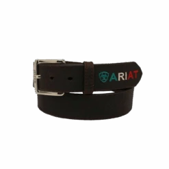 Ariat® Men's Mexico Flag Logo Rowdy Brown Belt A10389282