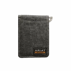 Ariat Men's Grey Bifold Work Moneyclip Wallet A3402706