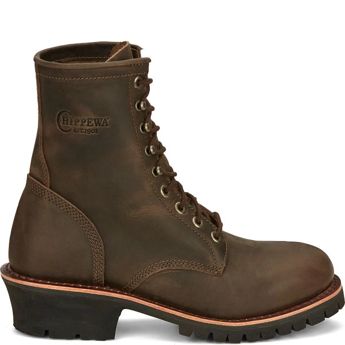 Chippewa Men's Classic 2.0 Logger Brown Leather Boots NC2090 4 Chippewa Men's Classic 2.0 Logger Brown Leather Boots NC2090 - Image 4