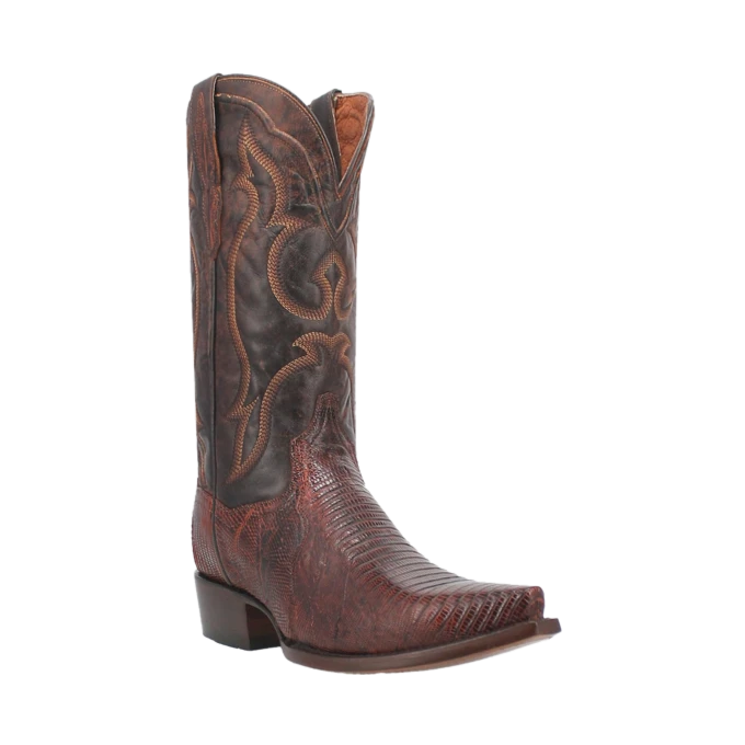 Dan Post Men's Hearst Cognac Lizard Snip Toe Western Boots DP3078 1 Dan Post Men's Hearst Cognac Lizard Snip Toe Western Boots DP3078