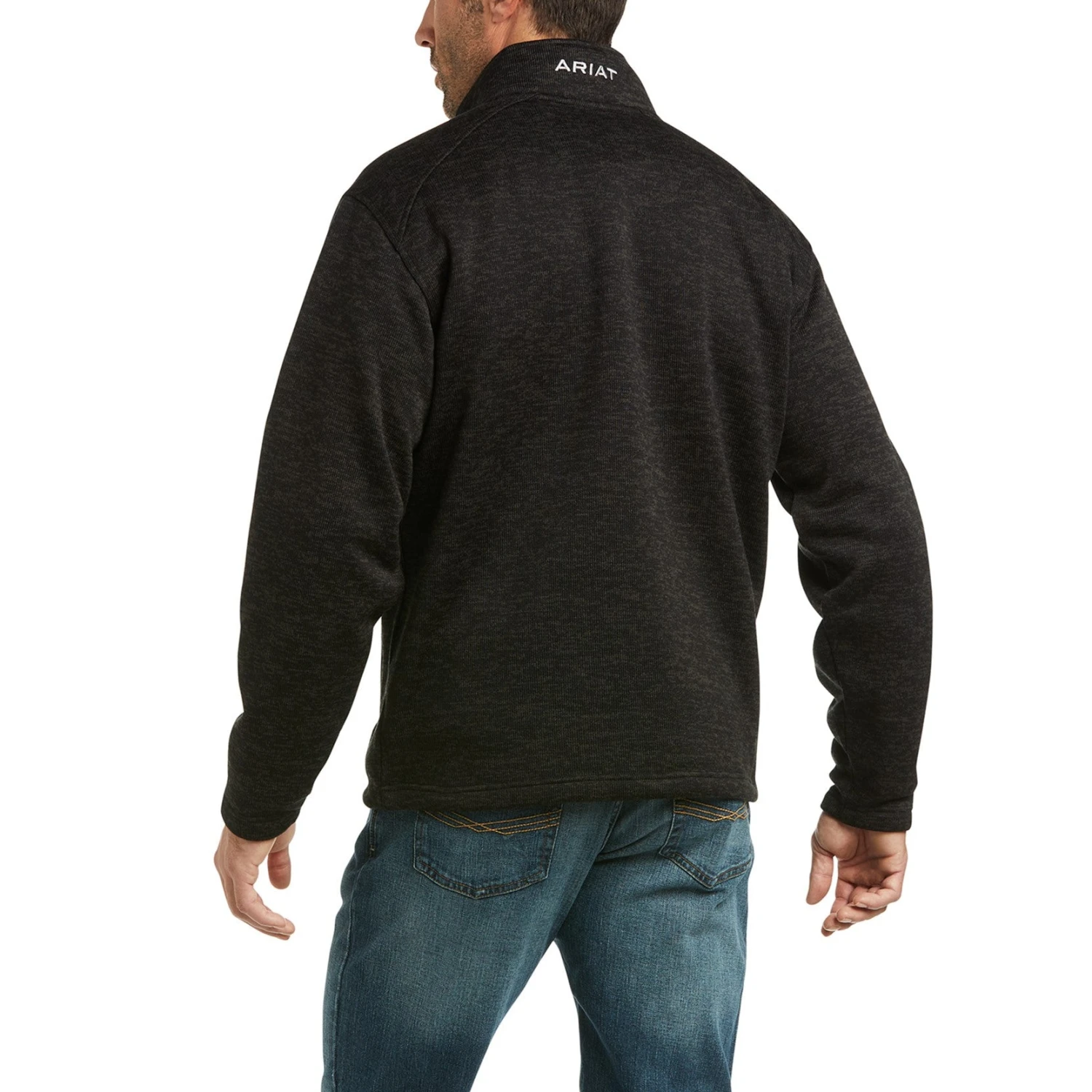 Ariat Men's Caldwell Charcoal Quarter Zip Pullover 10035302 2 Ariat Men's Caldwell Charcoal Quarter Zip Pullover 10035302 - Image 2
