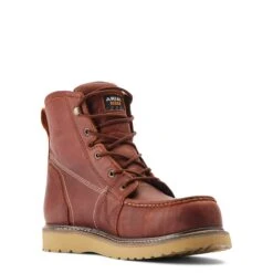 Ariat Men's Rebar Wedge MOC 6" H2O Rusted Copper Boots 10035917 -Wildwest Boot Store F21 MNS WORK 10035917 medial 1