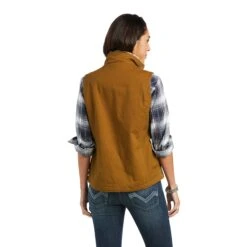Ariat Ladies REAL Outlaw Kelp Forest Full Zip Vest 10037452 -Wildwest Boot Store F21 WMS WEST 10037452 back